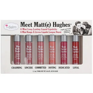 The Balm Meet Matt(e) Hughes - 6 Mini Long-Lasting Liquid Lipsticks - Zestaw 6 mini matowych pomadek THELL6MPO - Szminki - miniaturka - grafika 1