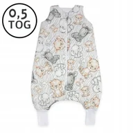 Śpiworki dla dzieci - LETNI Śpiworek z nogawkami 56-68 XS 0,5 TOG BAWEŁNA 100% PRODUKT POLSKI - miniaturka - grafika 1