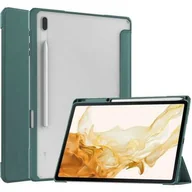 Etui do tabletów - Bizon Etui Case Tab Clear Matt do Samsung Galaxy Tab S8 Plus / S7 Plus, ciemnozielone - miniaturka - grafika 1
