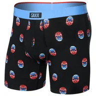 Majtki męskie - Bokserki Saxx Vibe Xtra Super Soft Boxer Brief Fly Rozmiar: XL / Kolor: czarny/czerwony - miniaturka - grafika 1