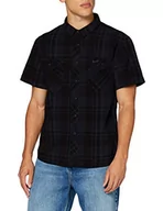 Koszule męskie - Brandit ROADSTAR koszula z krótkim rękawem, koszula rekreacyjna, w kratkę, męska koszula z drewnianym futerałem, czarny i niebieski #, S - miniaturka - grafika 1
