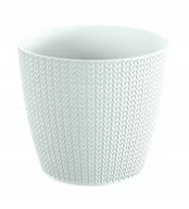 Donice - Prosperplast WHEATY Doniczka 12,8 cm, biały DWH130 - miniaturka - grafika 1