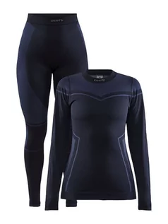 Pozostała odzież narciarska - CRAFT Bielizna termoaktywna damska CORE DRY FUSEKNIT SET czarny-M-Czarny - grafika 1