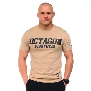 Octagon T-Shirt Koszulka FW Straight Beżowy - Koszulki sportowe męskie - miniaturka - grafika 1