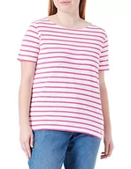 Swetry damskie - Armor Lux Marinière Hoedic Damski Sweter, Biały/Fucsia, XXL, Biały/Fucsia, XXL - miniaturka - grafika 1