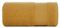 Ręczniki - Ręcznik April 50x90 musztardowy z żakardową bordiurą z błyszczącą nicią 500 g/m2 Eurofirany - miniaturka - grafika 1