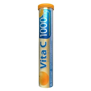 Vita C 1000 mg 20 tabletek musujących - Witaminy i minerały dla sportowców - miniaturka - grafika 1