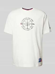 T-shirt z nadrukiem z logo - Koszulki męskie - miniaturka - grafika 1