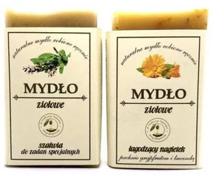 zestaw ziołowy: mydło ziołowe szałwia do zadań specjalnych + mydło ziołowe łagodzący nagietek - Mydła - miniaturka - grafika 1