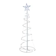 Ozdoby bożonarodzeniowe - Choinka spiralna zewnętrzna Spark zimny biały 48 x 150 cm - miniaturka - grafika 1