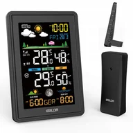 Stacje pogodowe - Stacja Pogodowa Pogody Bezprzewodowa Termometr Higrometr Zegar Kalendarz - miniaturka - grafika 1