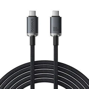 Kabel USB-C do USB-C Baseus Crystal Shine 100W, 1,5m 20Gb (czarny) - Kable USB - miniaturka - grafika 1