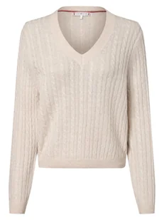 Tommy Hilfiger Sweter damski Kobiety Wełna beżowy|biały jednolity, L - Swetry damskie - miniaturka - grafika 1