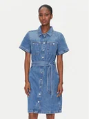Sukienki - Tommy Hilfiger Sukienka jeansowa WW0WW44380 Niebieski Regular Fit - miniaturka - grafika 1