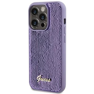 Etui Guess Sequin Script Metal na iPhone 15 Pro - fioletowe - Etui i futerały do telefonów - miniaturka - grafika 2
