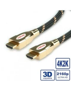 ROLINE Kabel GOLD HDMI Ultra HD+Eth M/M 1m - Kable - miniaturka - grafika 1