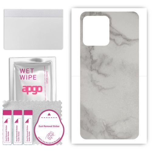 folia naklejka skórka strukturalna na TYŁ do Motorola Moto X40 - Marmur Szary - apgo SKINS