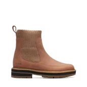 Kozaki damskie - Clarks Prague Top K. Półdługie kozaki, Light Tan, 32,5 EU, Light Tan, 32.5 EU - miniaturka - grafika 1