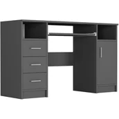 Biurka - Biurko młodzieżowe tradycyjne Antracyt 120 cm Mobene N-11 - miniaturka - grafika 1