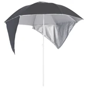 Parasole ogrodowe - Parasol plażowy ze ściankami bocznymi, antracytowy, 215 cm - miniaturka - grafika 1