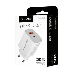 Ładowarka sieciowa Kruger&Matz dual USB z funkcją Power Delivery i Quick Charge - Ładowarki do telefonów - miniaturka - grafika 6