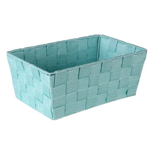 Organizer DOMI 10 x 25 x 15 cm pleciony miętowy - Pojemniki łazienkowe - miniaturka - grafika 1