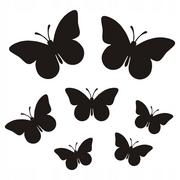 Naklejki na ścianę - Samoprzylepne motyle arkusz 25szt wybór koloru mat, arkusz 30x15 cm - miniaturka - grafika 1