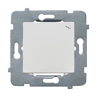 Wyłączniki światła i elektryczne - Polmark Włącznik schodowy Laura biały - miniaturka - grafika 1