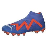 Piłka nożna - PUMA Męskie buty piłkarskie Future Match+ Ll Fg/Ag, Blue Glimmer Puma White Ultra Orange, 39 EU - miniaturka - grafika 1