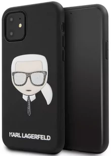 Karl Lagerfeld Iconic Embossed Glitter Etui iPhone 11 (czarne) KLHCN61GLBK - Etui i futerały do telefonów - miniaturka - grafika 1