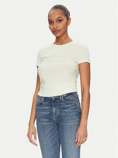 Guess T-Shirt W5GI04 J1314 Żółty Slim Fit - Koszulki i topy damskie - miniaturka - grafika 1