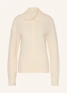 Swetry damskie - Lacoste Sweter Typu Troyer beige - LACOSTE - miniaturka - grafika 1