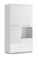 Witryny - Duży regał z witryną biały połysk Z8-G63 - miniaturka - grafika 1