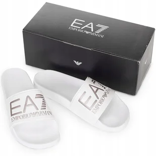 EA7 Emporio Armani Klapki Męskie 42 Gold XCP001 - Klapki i japonki męskie - miniaturka - grafika 1