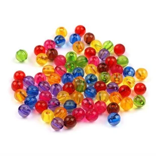 Koraliki kuleczki plastikowe 6 mm - mix kolorów - Prace ręczne dla dzieci - miniaturka - grafika 1