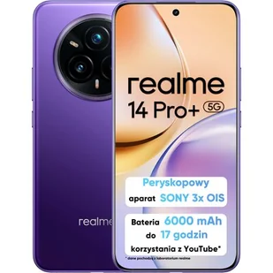 Realme 14 Pro+ 5G 12/512GB Fioletowy - Telefony komórkowe - miniaturka - grafika 1