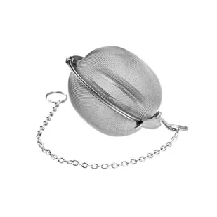Zaparzacz nierdzewny z łańcuszkiem 4,5 cm srebrny - Zaparzacze i kawiarki - miniaturka - grafika 1