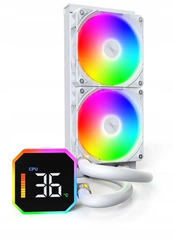 Chłodzenie wodne Montech HyperFlow Digital 240 White zestaw AIO HyperFlow Digital 240 (W)