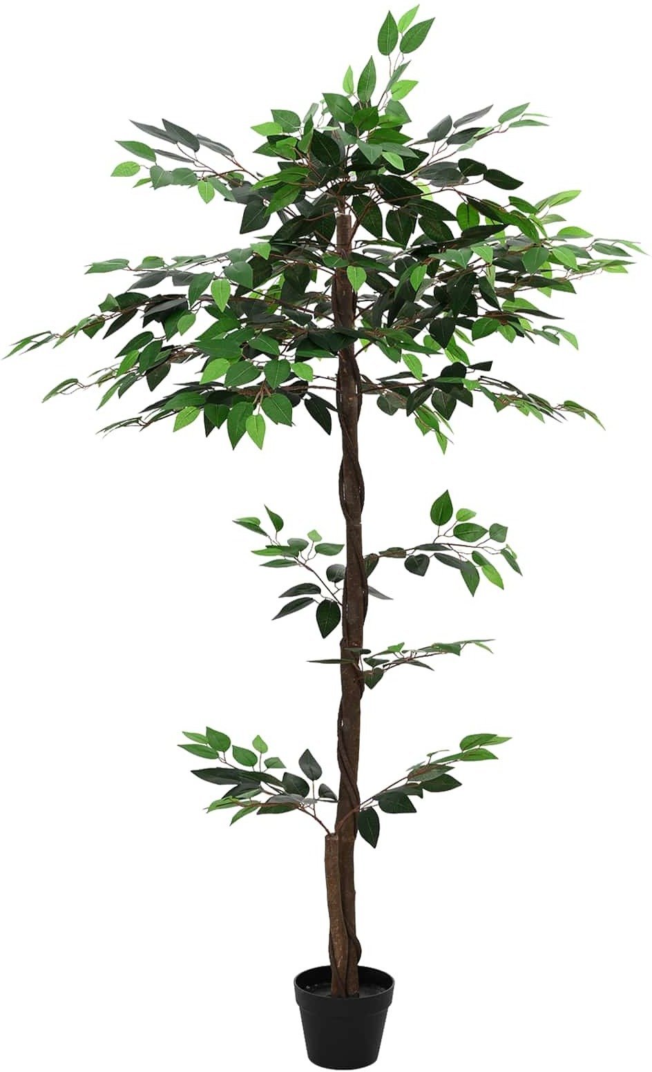 vidaXL vidaXL Sztuczna Roślina Fikus zielony 85 x 18 x 160 cm