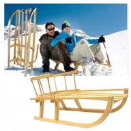 Sanki i ślizgacze - SANKI DREWNIANE Z OPARCIEM TRADYCYJNE +UCHWYT ZE SZNURKIEM SOLIDNE - miniaturka - grafika 1