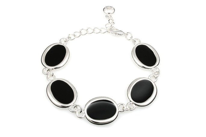 Bransoletka Czarne Owale Klasyczna