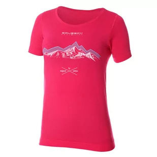 Koszulka turystyczna z merino damska Brubeck GÓRY - Odzież trekkingowa damska - miniaturka - grafika 1