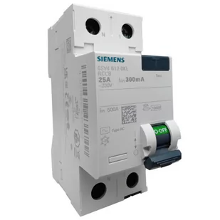 SIEMENS Wyłącznik różnicowoprądowy 25A 2P 300mA Typ AC VDE RCD 5749 - Bezpieczniki elektryczne - miniaturka - grafika 1