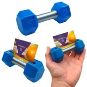Wizytowniki - Stojak na Wizytówki w Kształcie Hantla, Wizytownik Hantelek, Niebieski - miniaturka - grafika 1