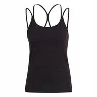 Bluzki damskie - Koszulka damska adidas Studio Slim Strappy Back Tank Top czarna HE3140 M - miniaturka - grafika 1