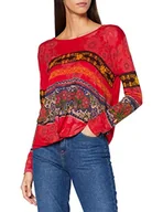 Koszulki i topy damskie - Desigual T-shirt damski Ts_yess, czerwony, XS - miniaturka - grafika 1