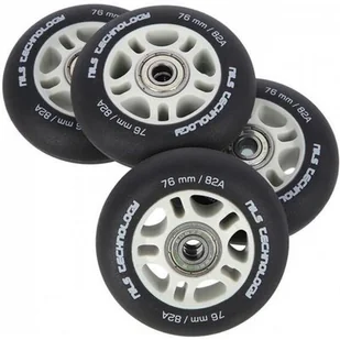 Nils EXTREME PU 76x24 82A CZARNE MATOWE (4 szt.) + ABEC-9 (8 szt.) ZESTAW EXTREME - Akcesoria do skatingu - miniaturka - grafika 1