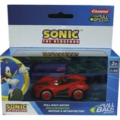 Samochody i pojazdy dla dzieci - Sonic The Hedgehog Carrera - Czerwone Autko Pull-Back idealne dla dzieci 3+ - miniaturka - grafika 1