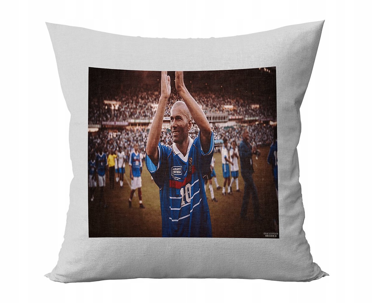 PODUSZKA PERSONALIZOWANA ZIDANE PIŁKA POMYSŁ NA PREZENT SUPER WZORY