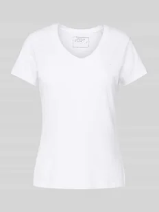 T-shirt z wyhaftowanym logo - Koszulki i topy damskie - miniaturka - grafika 1